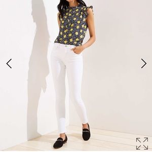 Loft Modern Skinny 24P White Jean Brand New